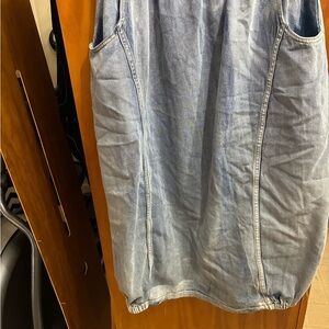 Casual Denim Bubble Skirt